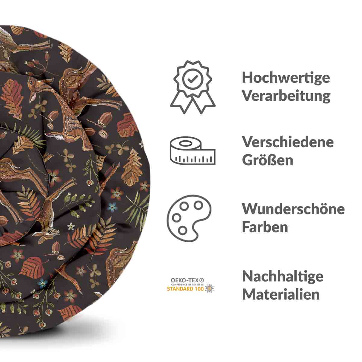 Therapy blankets bedding set brown with deer