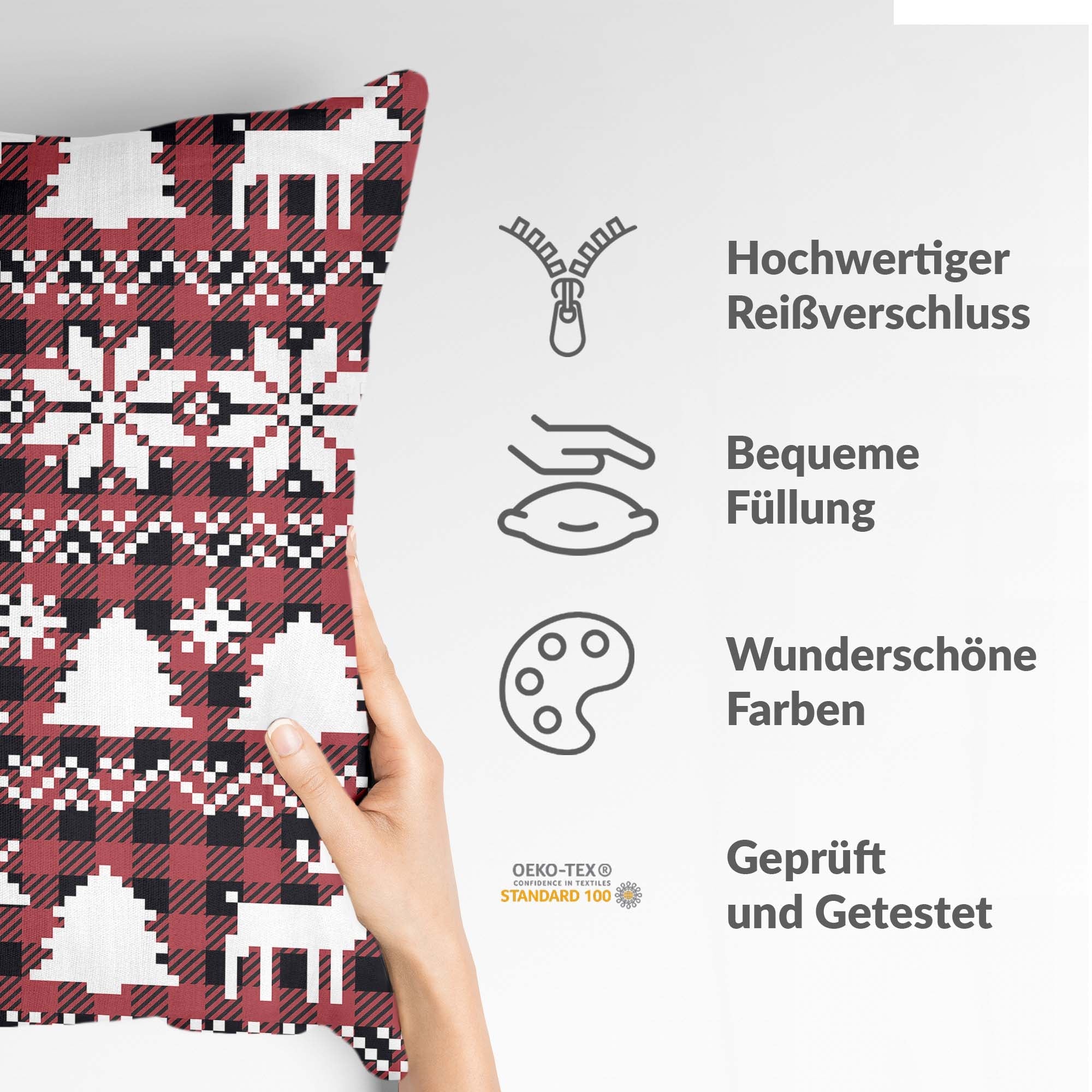 Gezondheidskussen Karo met kerstmotieven