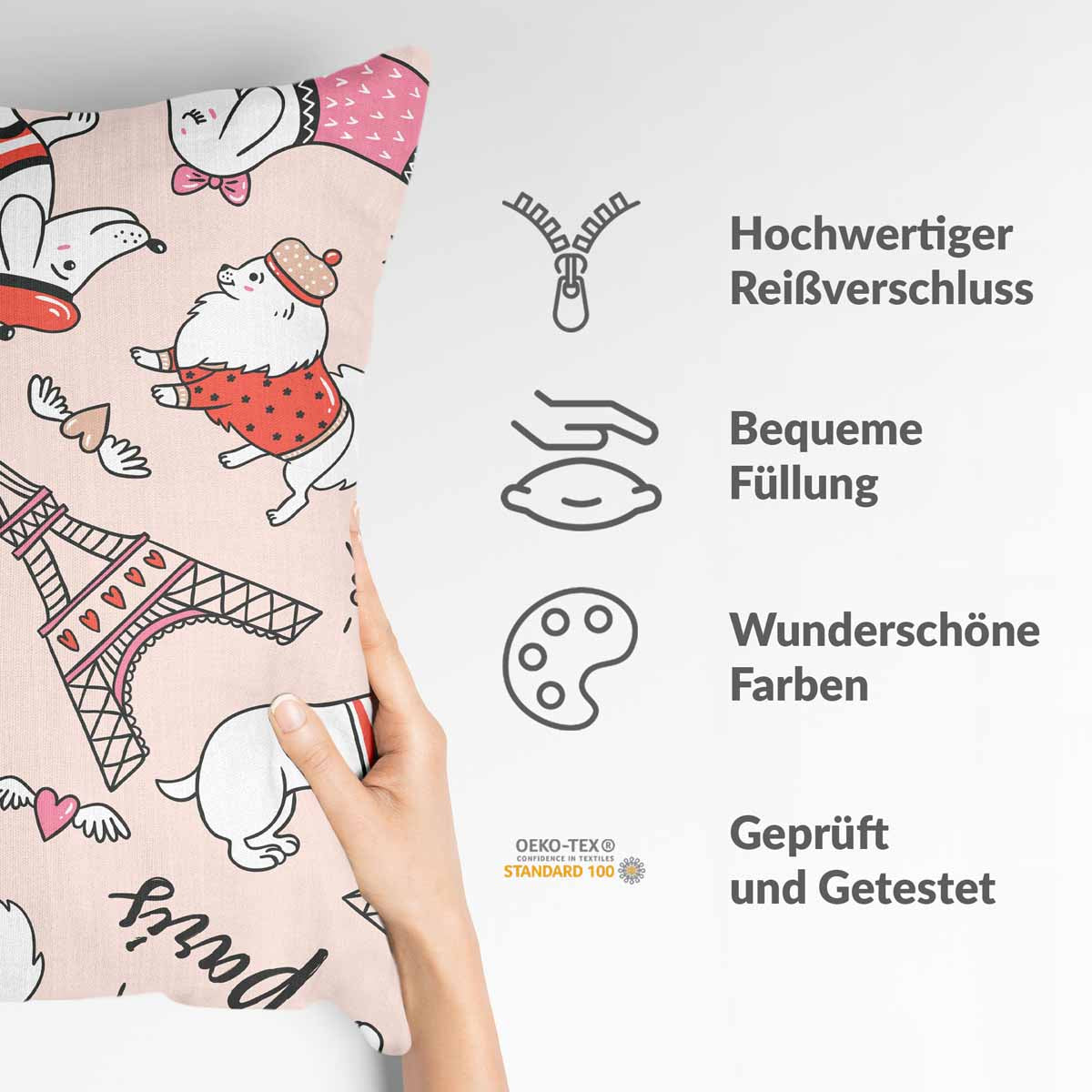 Gezondheidskussen hond in Parijs