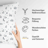 Gezondheidskussen wit met stippen en bomen