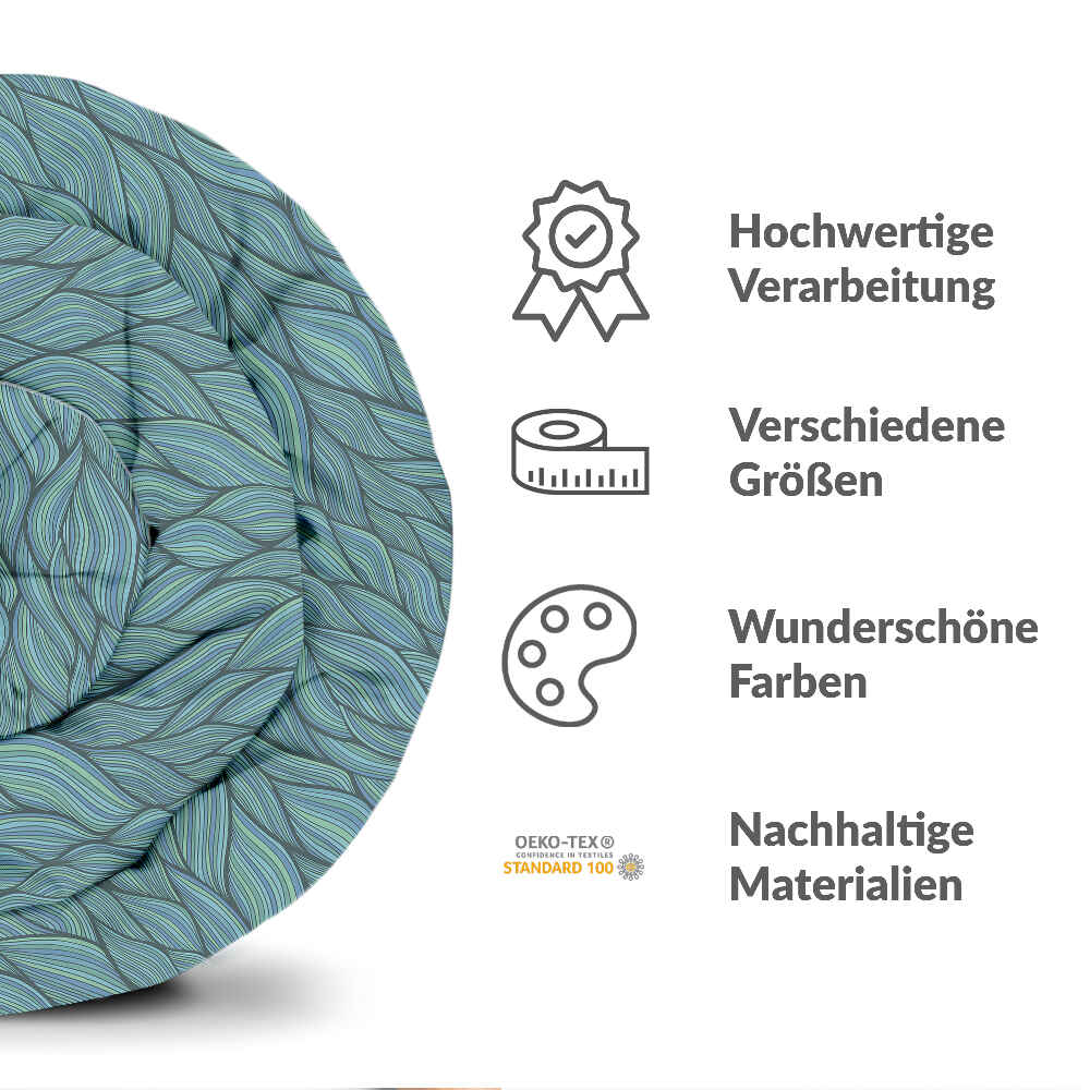 Therapy blankets bedding set weave green