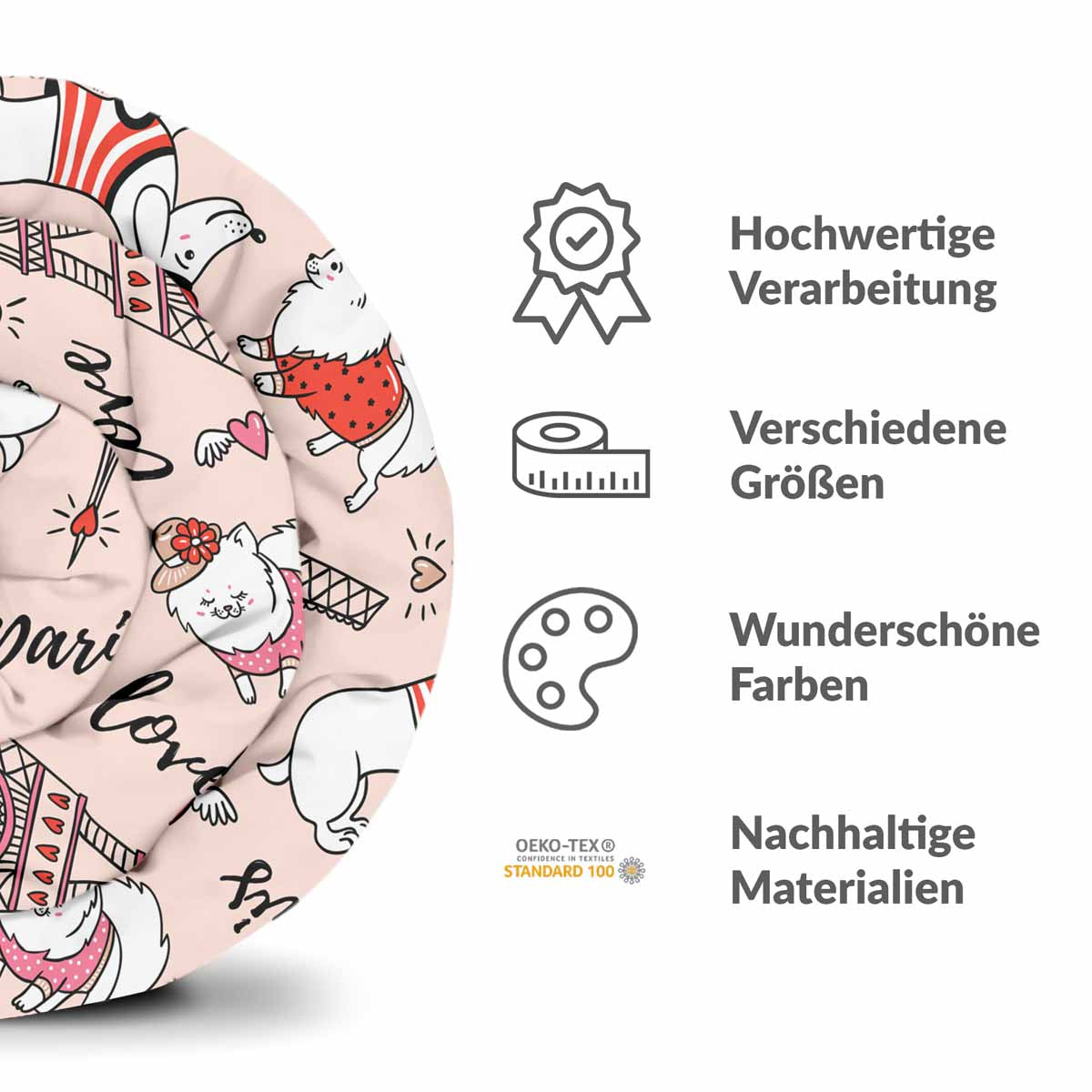 Therapiedekens beddengoed set hond in Parijs