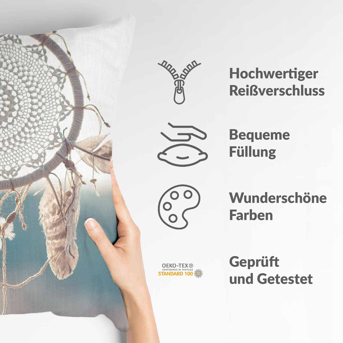 Health pillow with dreamcatcher