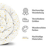 Set di biancheria da letto con coperte terapeutiche bianco con stelle gialle