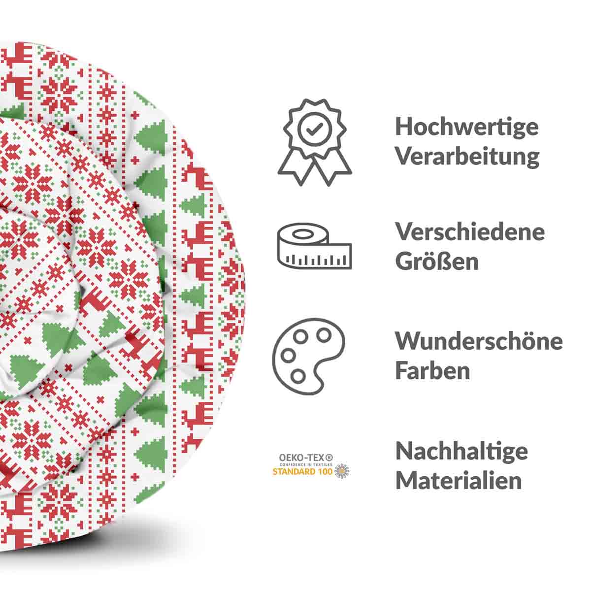 Originele therapiedeken - katoenen hoes Kerstmis in Noorwegen
