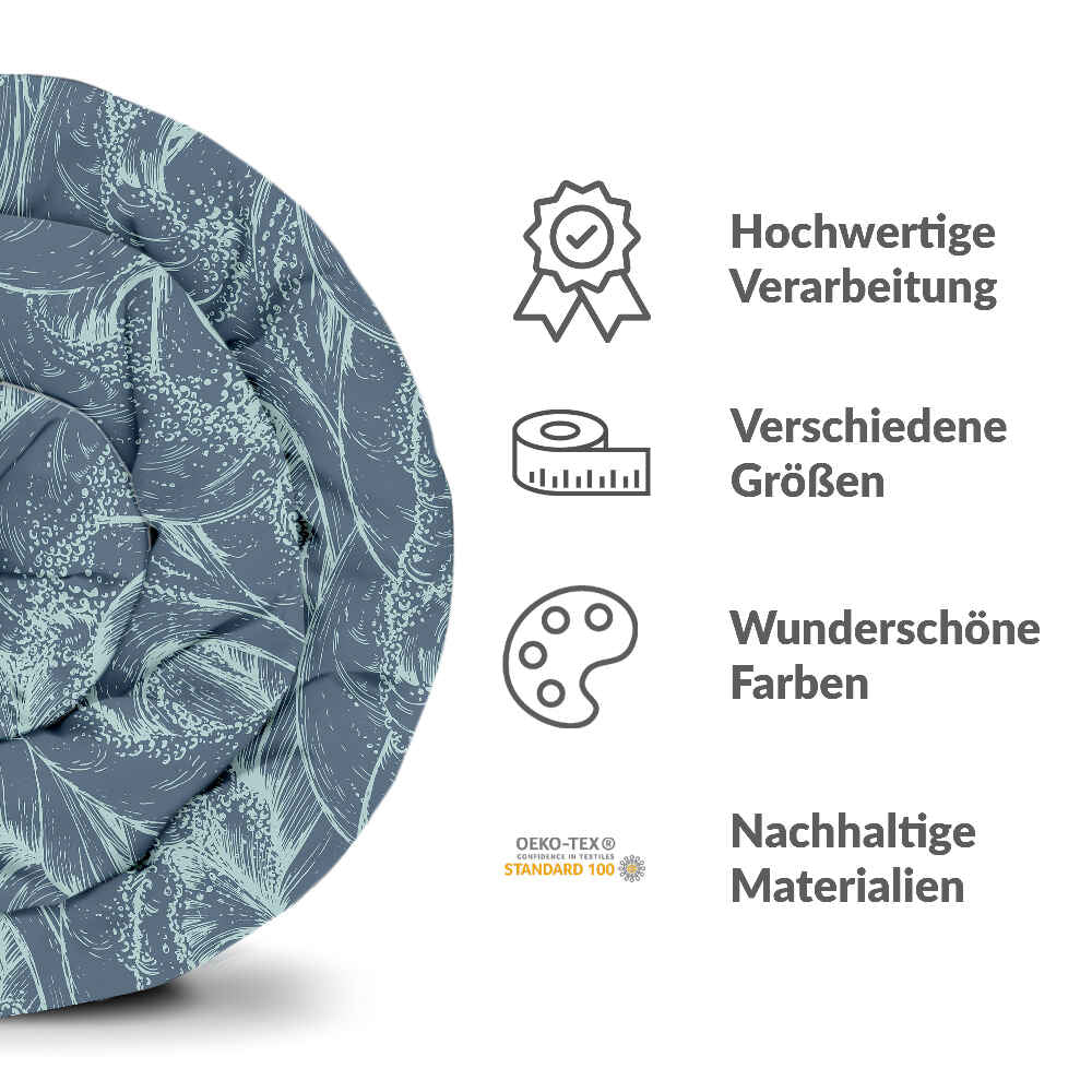 Originele therapiedeken - katoenen hoes golven in de zee