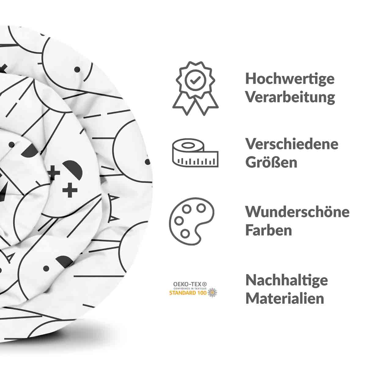 Original therapy blanket - cotton cover white with funny ghosts