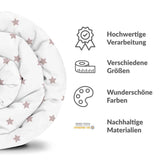 Coperta terapeutica originale - Rivestimento in cotone bianco con stelle rosa