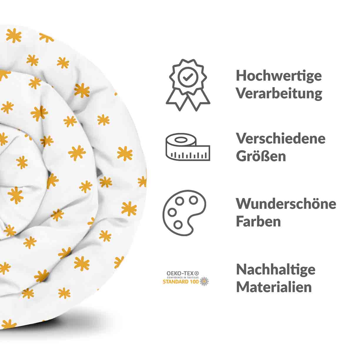 Coperta terapeutica originale - Rivestimento in cotone fiori gialli