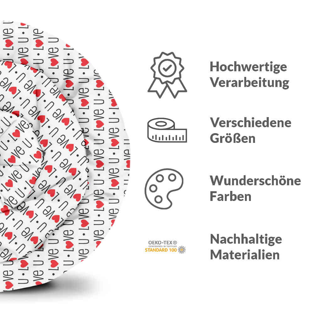 Original therapy blanket - cotton cover white Love U