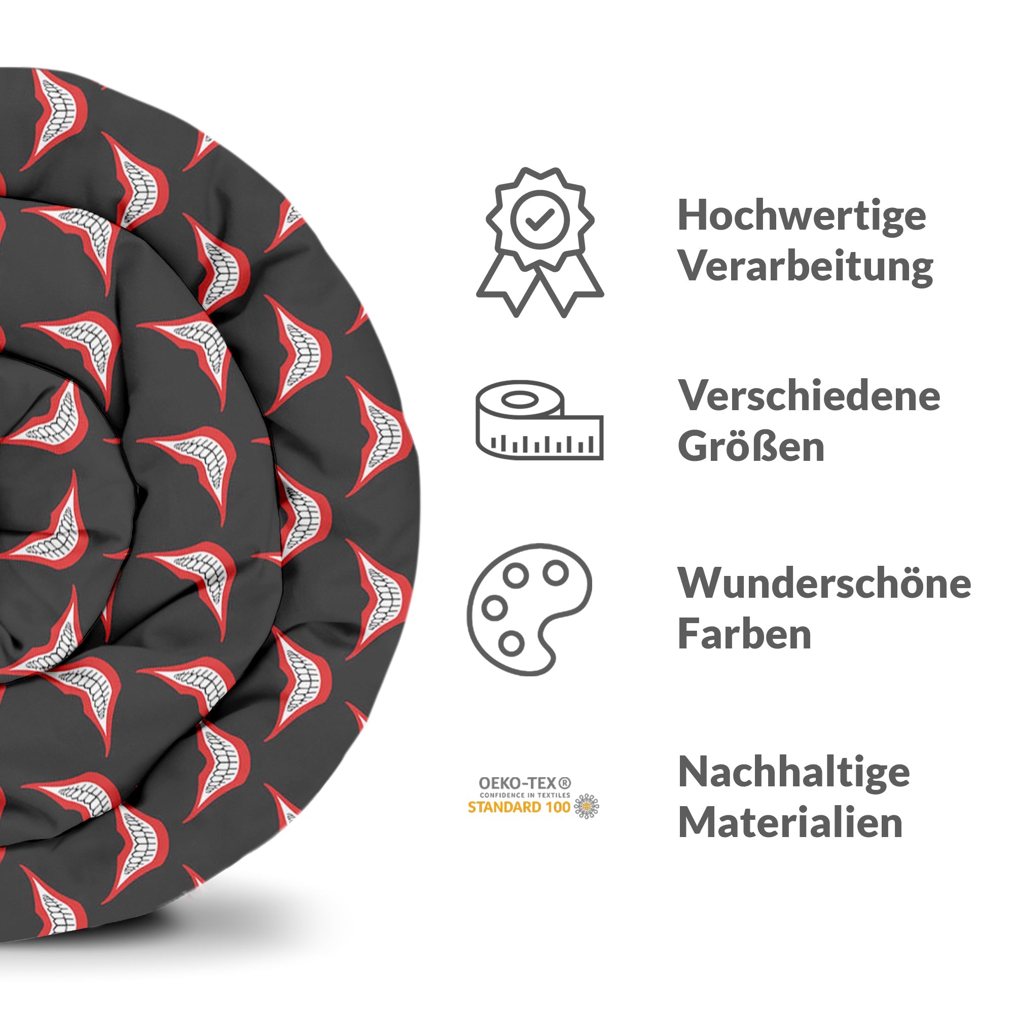 Therapiedekens Beddengoed Set Grijnzende Mond