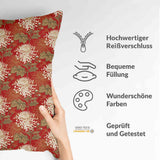 Gezondheidskussen Rood grote bloem