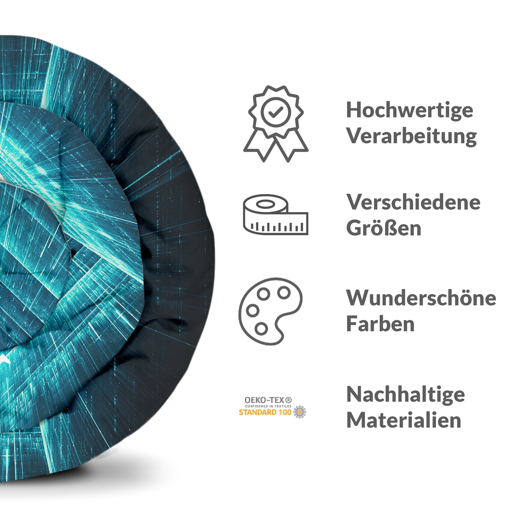 Therapy blankets bedding set blue matrix