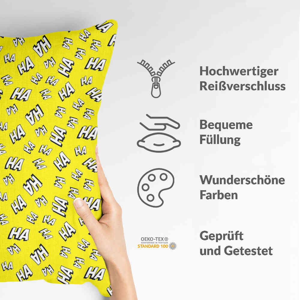 Health Pillow Yellow Ha Ha