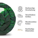 Originele therapiedeken - katoenen hoes in groen met schrifttekens
