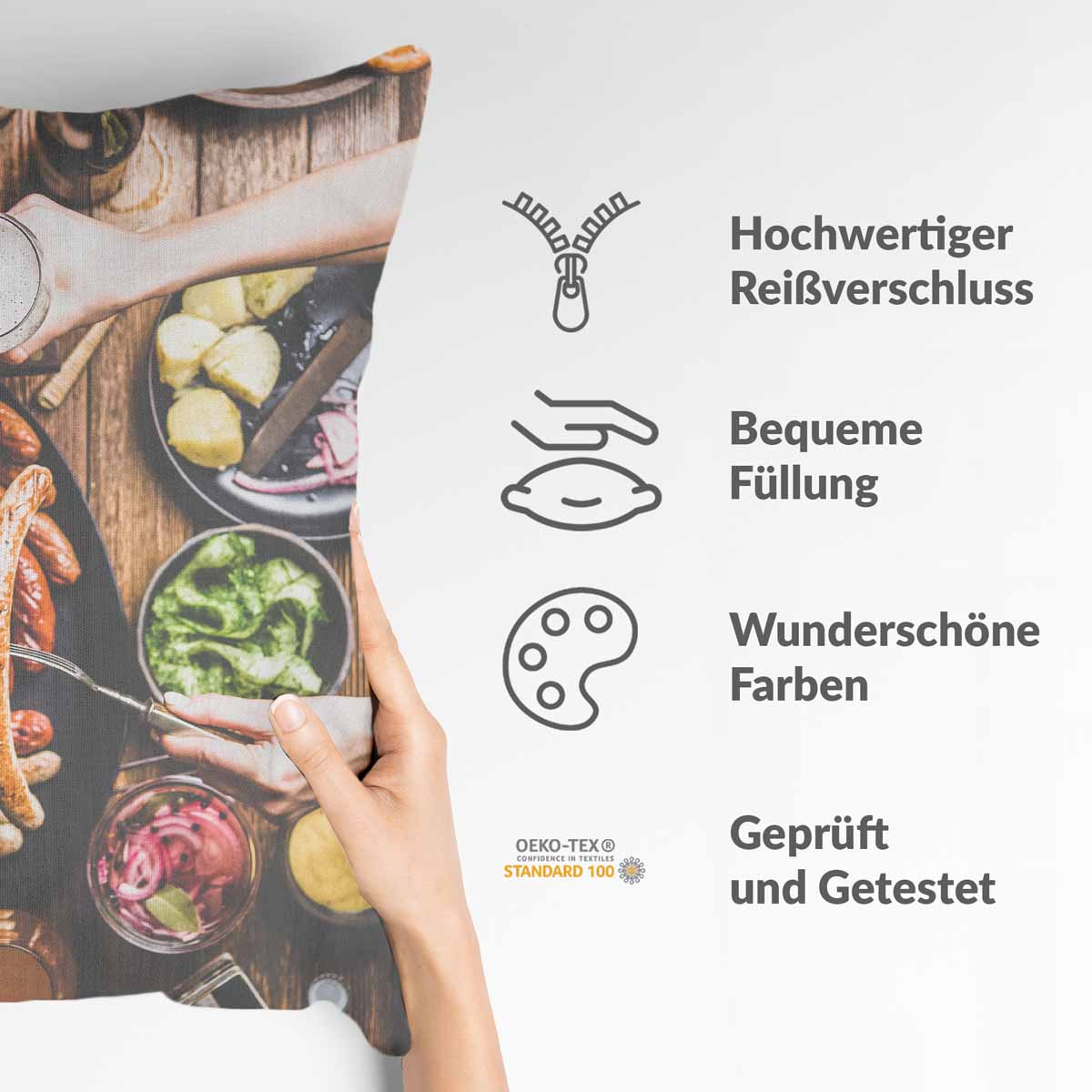 Health pillow with sausage plate