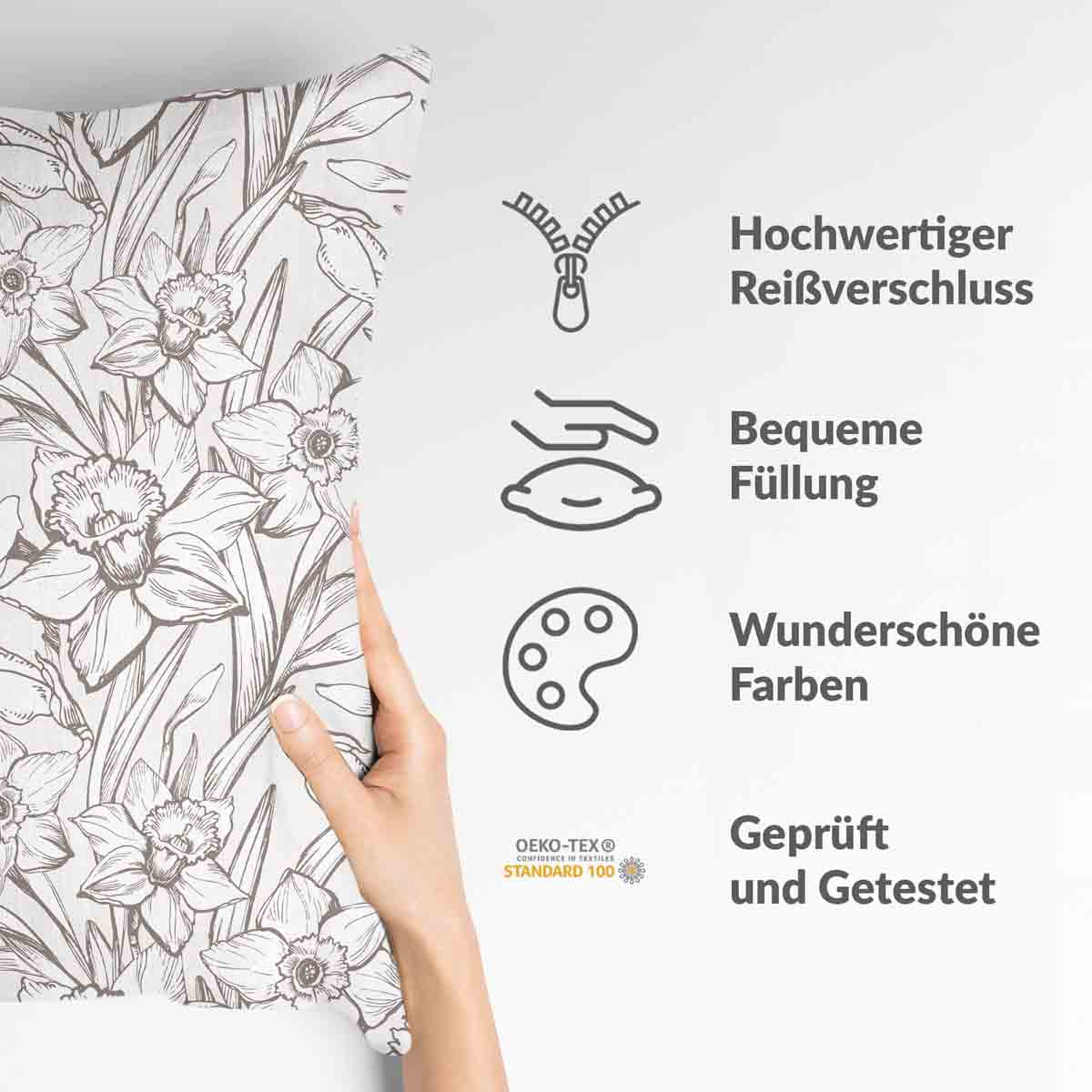 Cuscino sanitario con narcisi