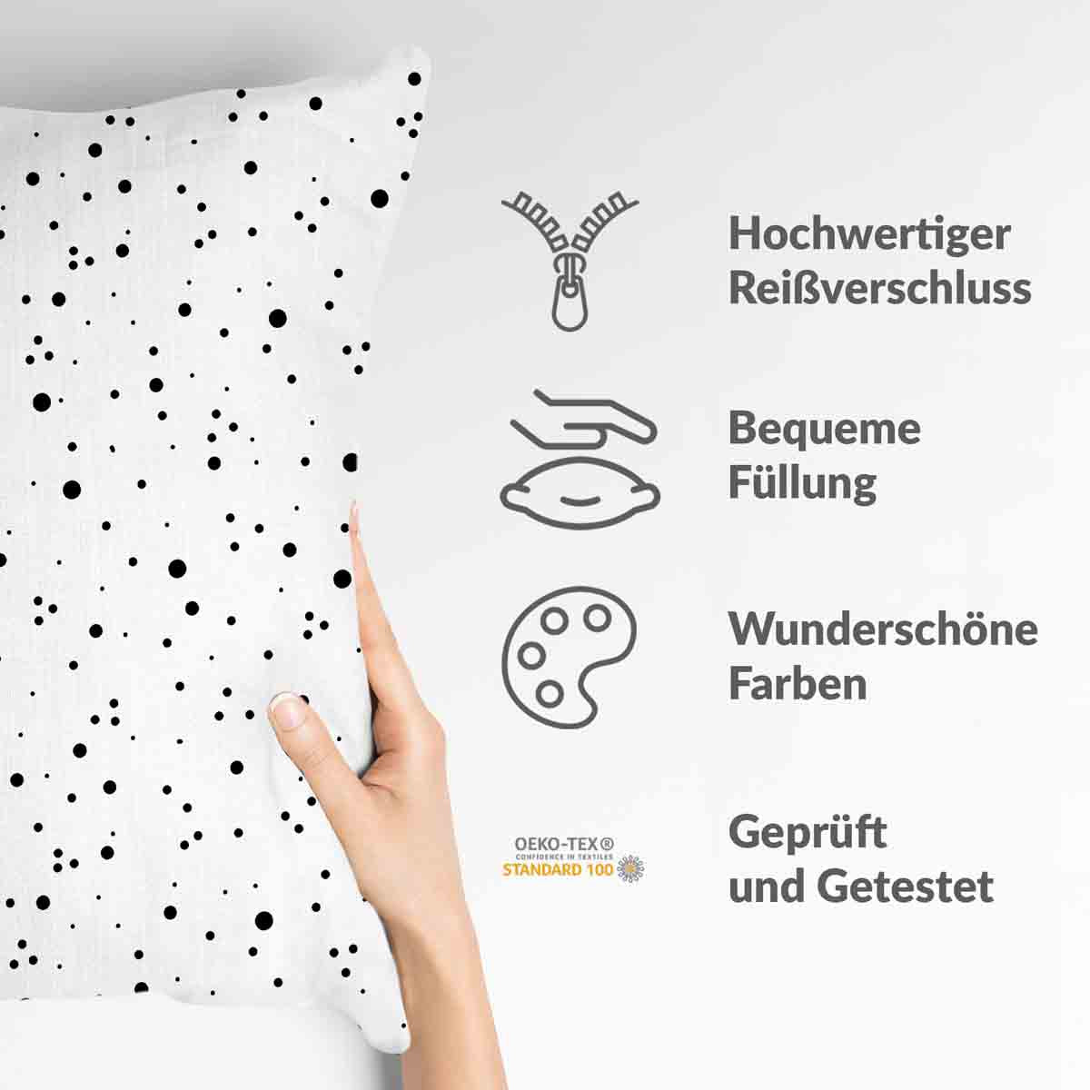 Almohada de salud con puntos de dálmata