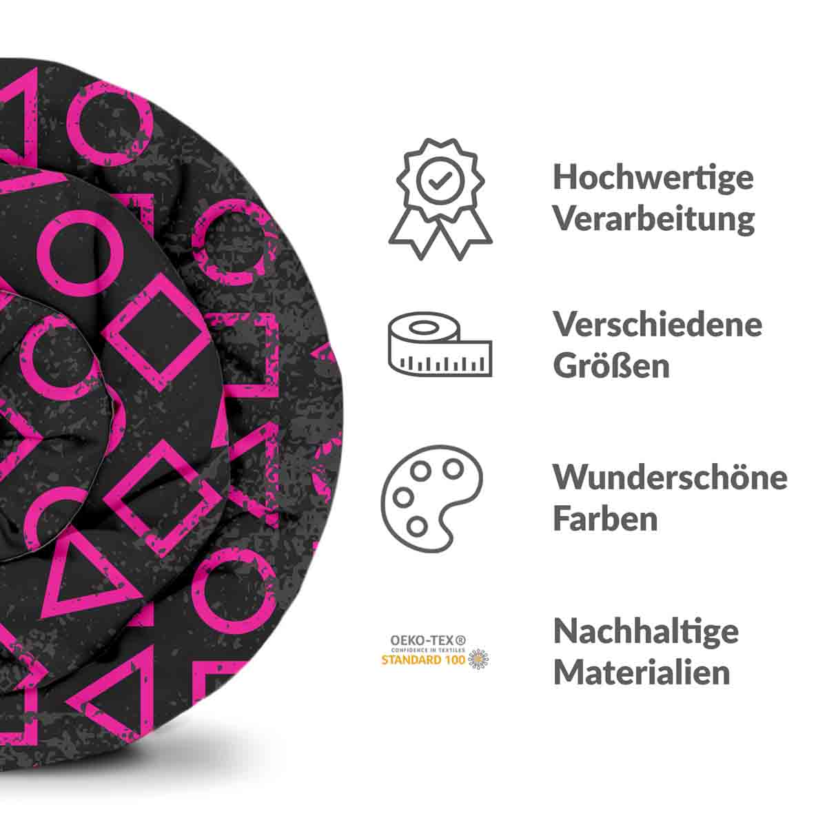 Manta terapéutica original - Funda de algodón rosa con formas Dalgona