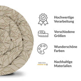 Therapiedekens beddengoed set beige met bladvorm zwart