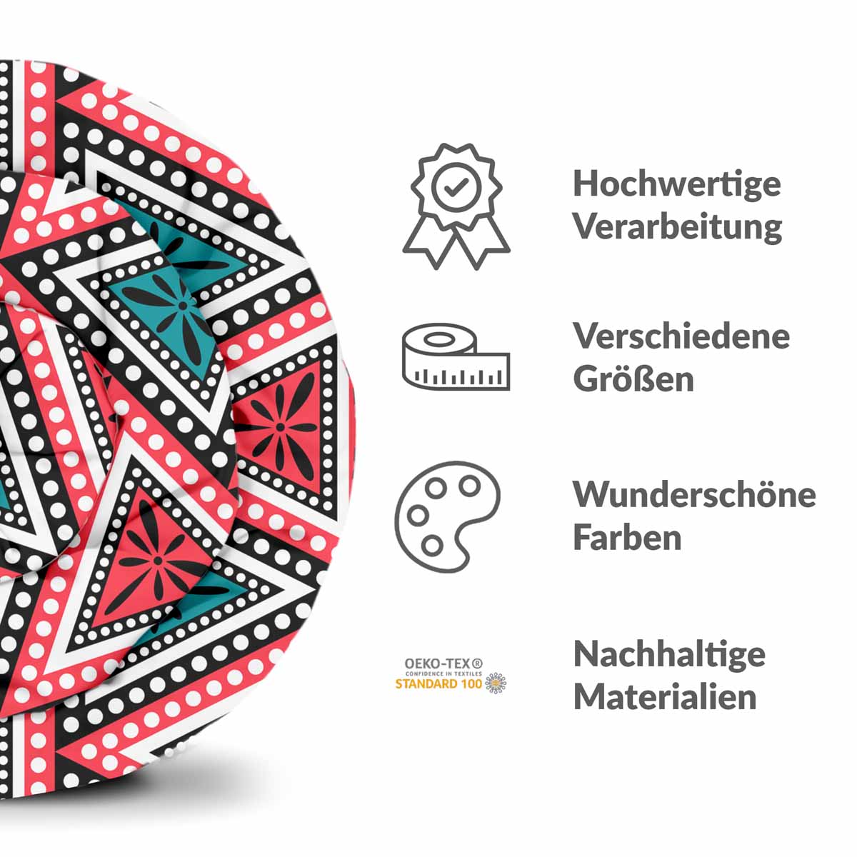 Manta terapéutica original - Funda de algodón con triángulos de colores