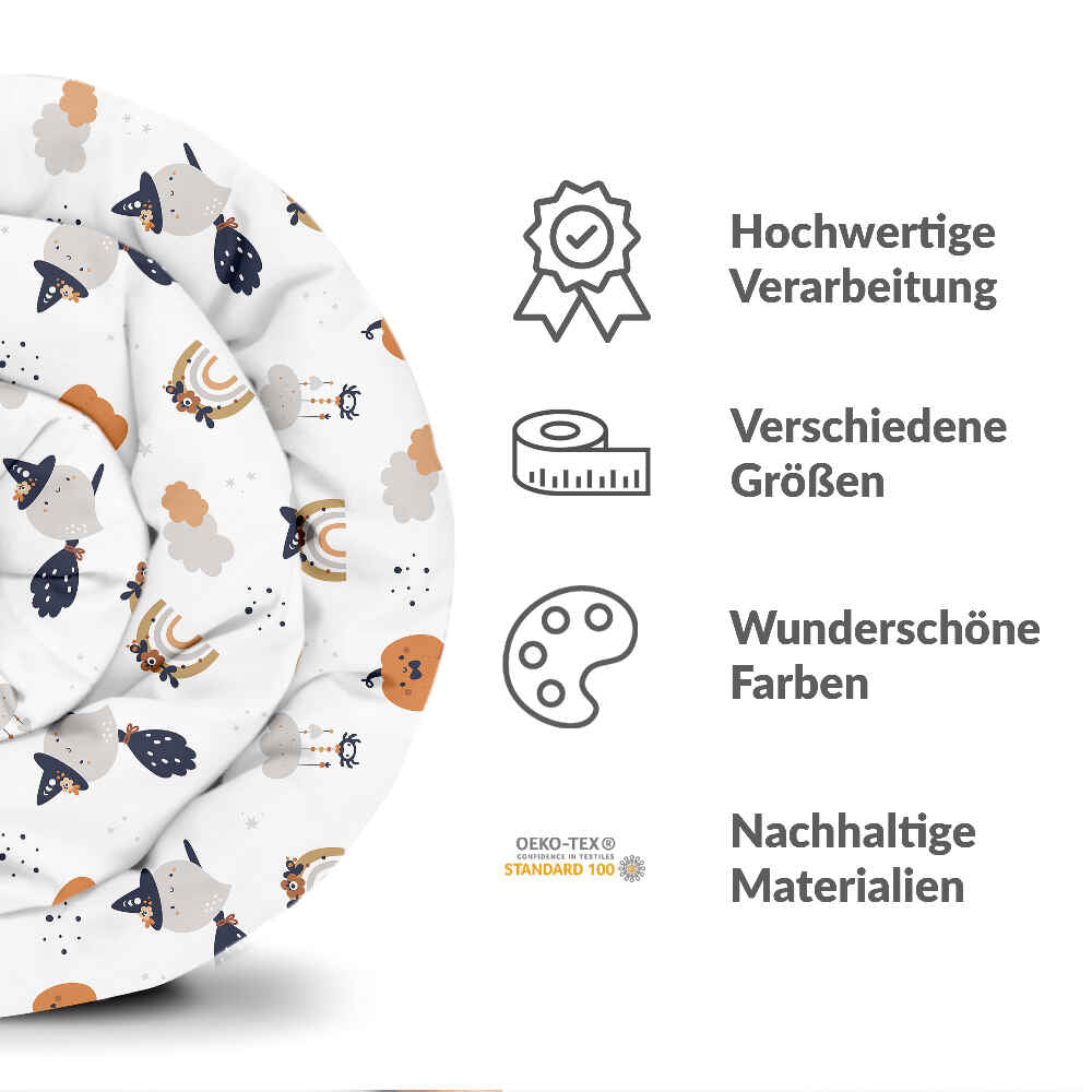 Originele therapiedeken - katoenen hoes wit herfst