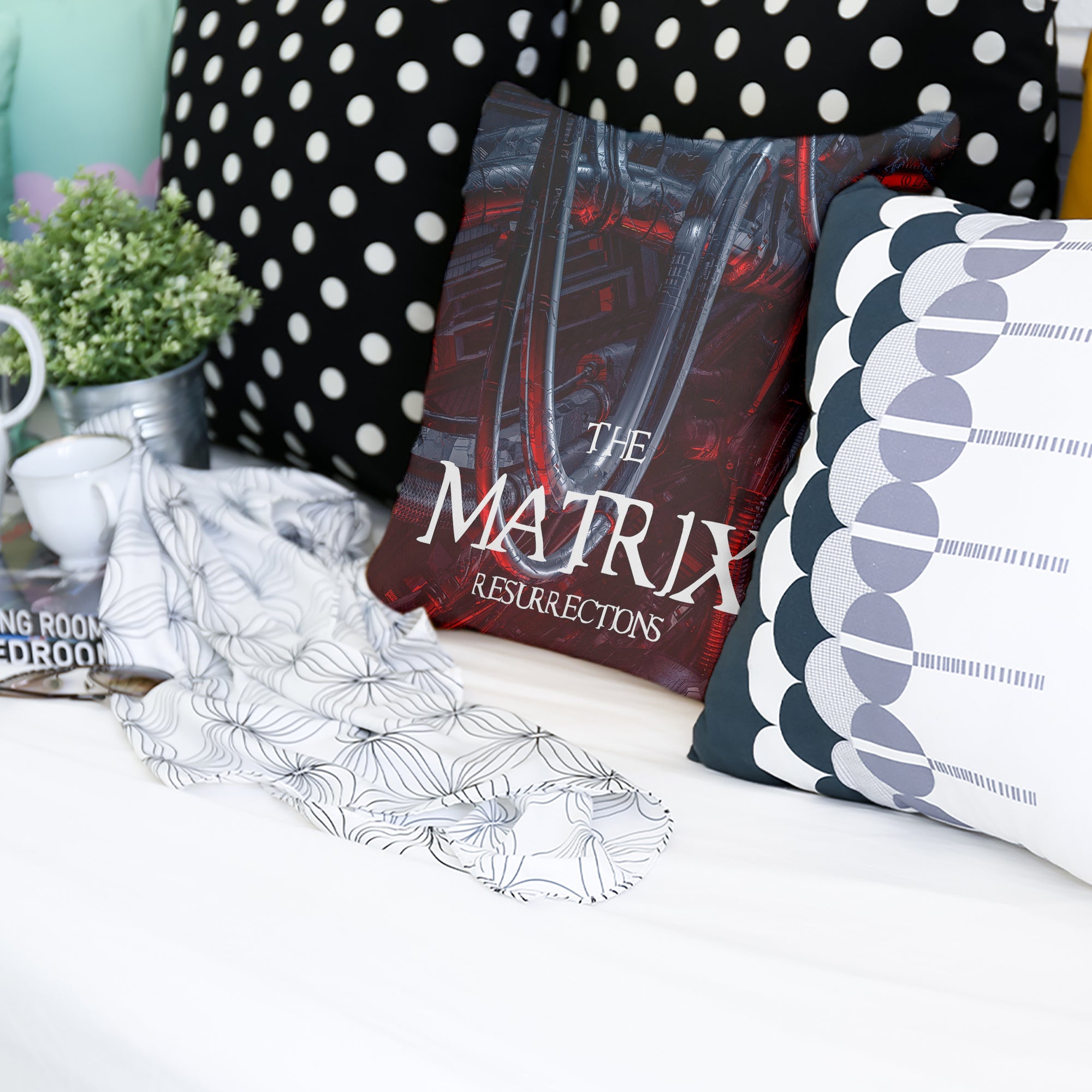 Cuscino salute rosso The Matrix