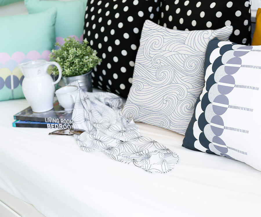 Gezondheidskussen blauwe golven