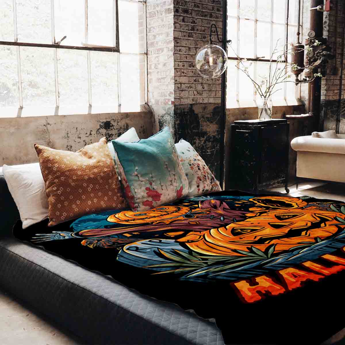 Therapy blankets bedding set Halloween pumpkin