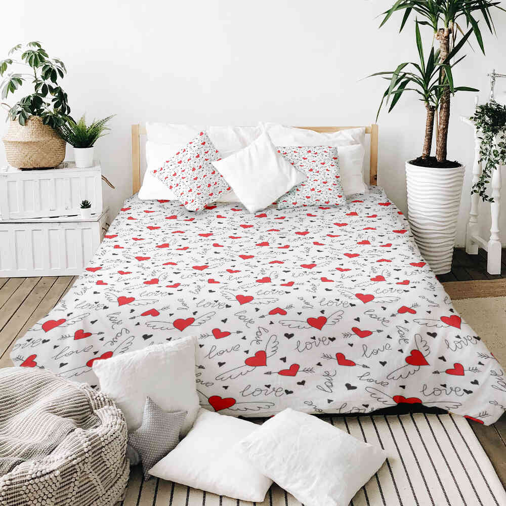 Couverture thérapeutique originale - Housse en coton L'amour donne des ailes