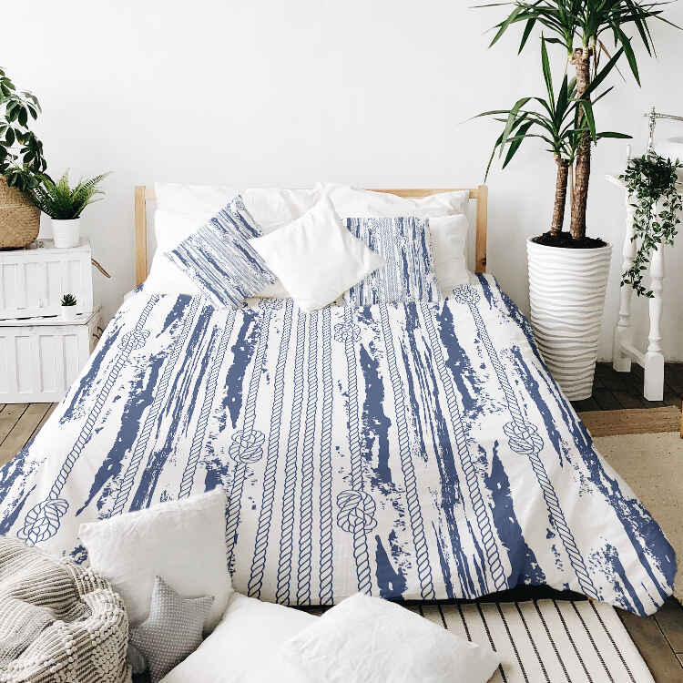 Therapiedecken beddengoed set gestreept patroon