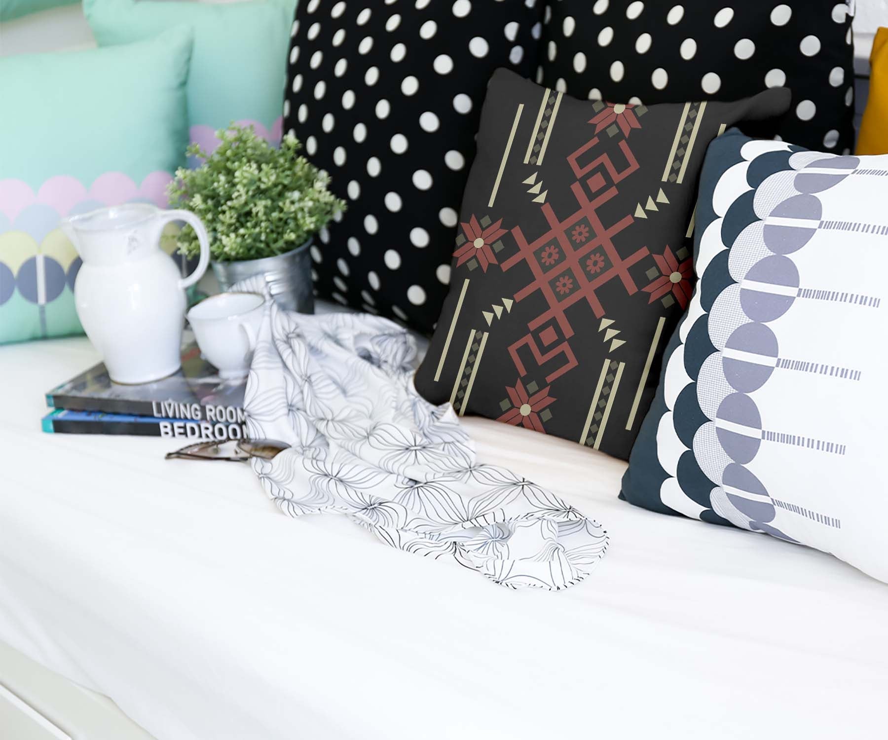 Health pillow with large snowflake