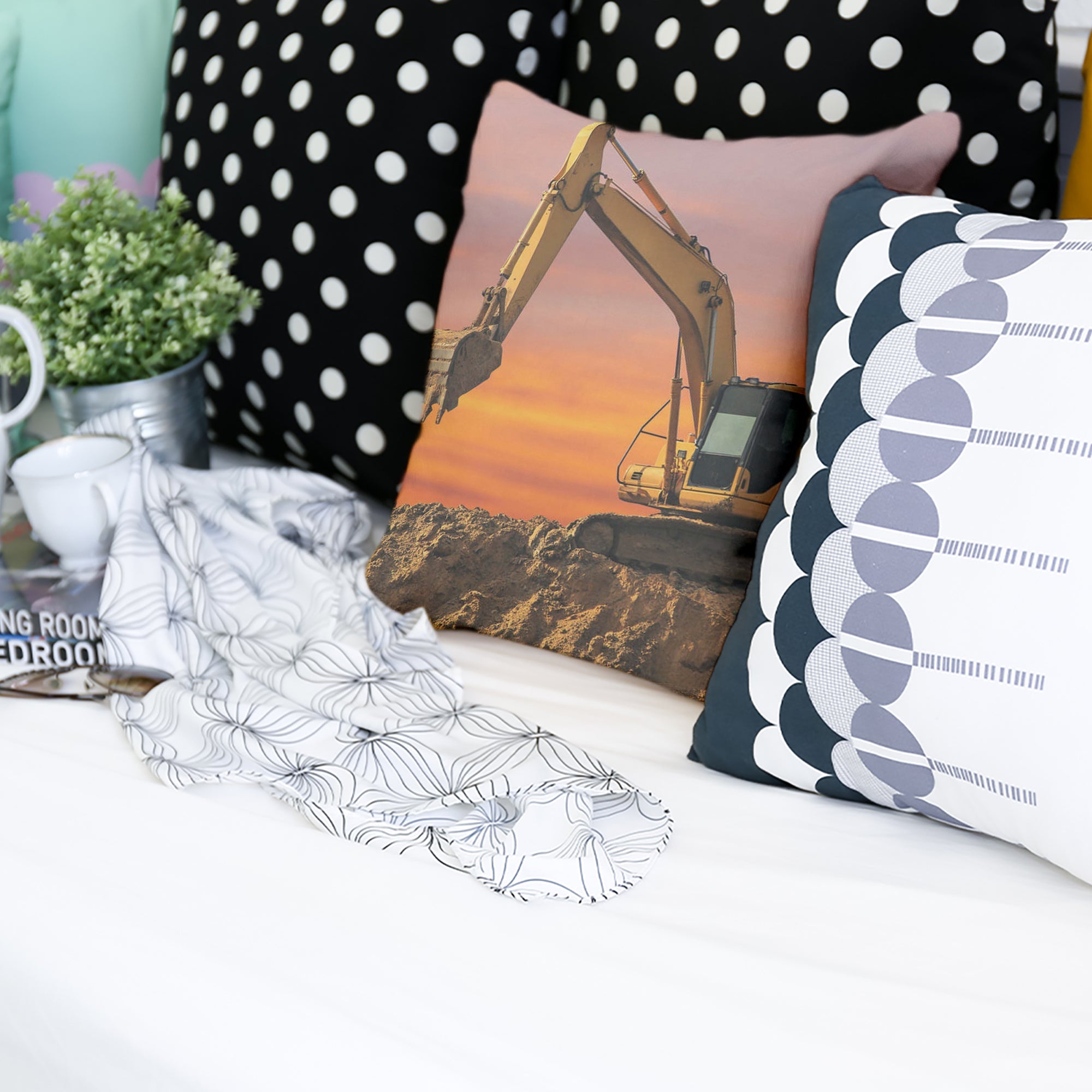 Cuscino salute trattore all'alba