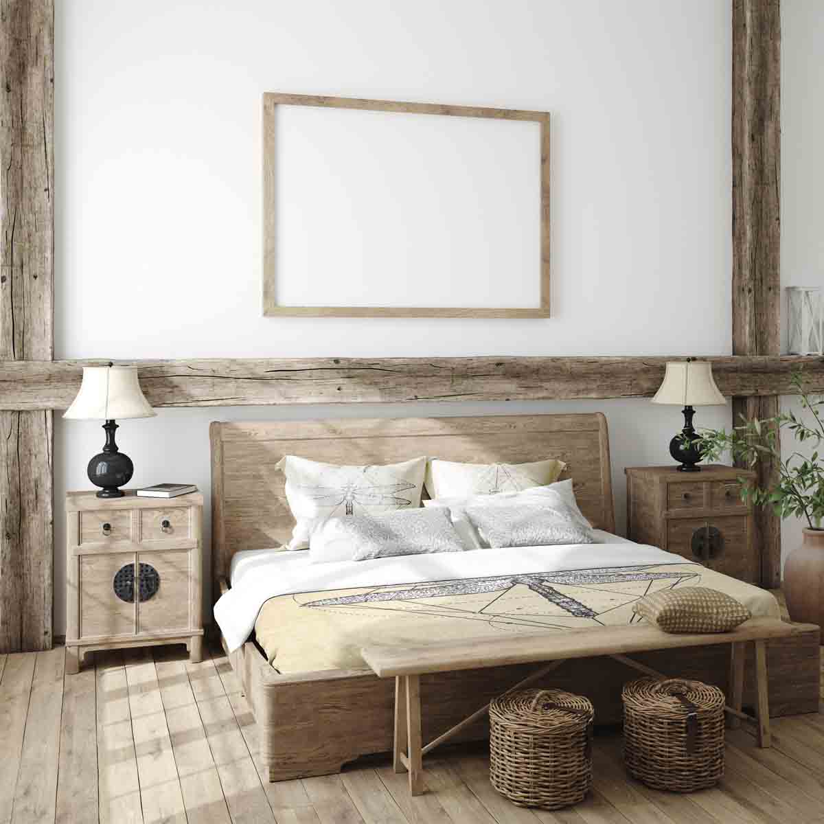 Therapy blankets bedding set yellow with dragonfly