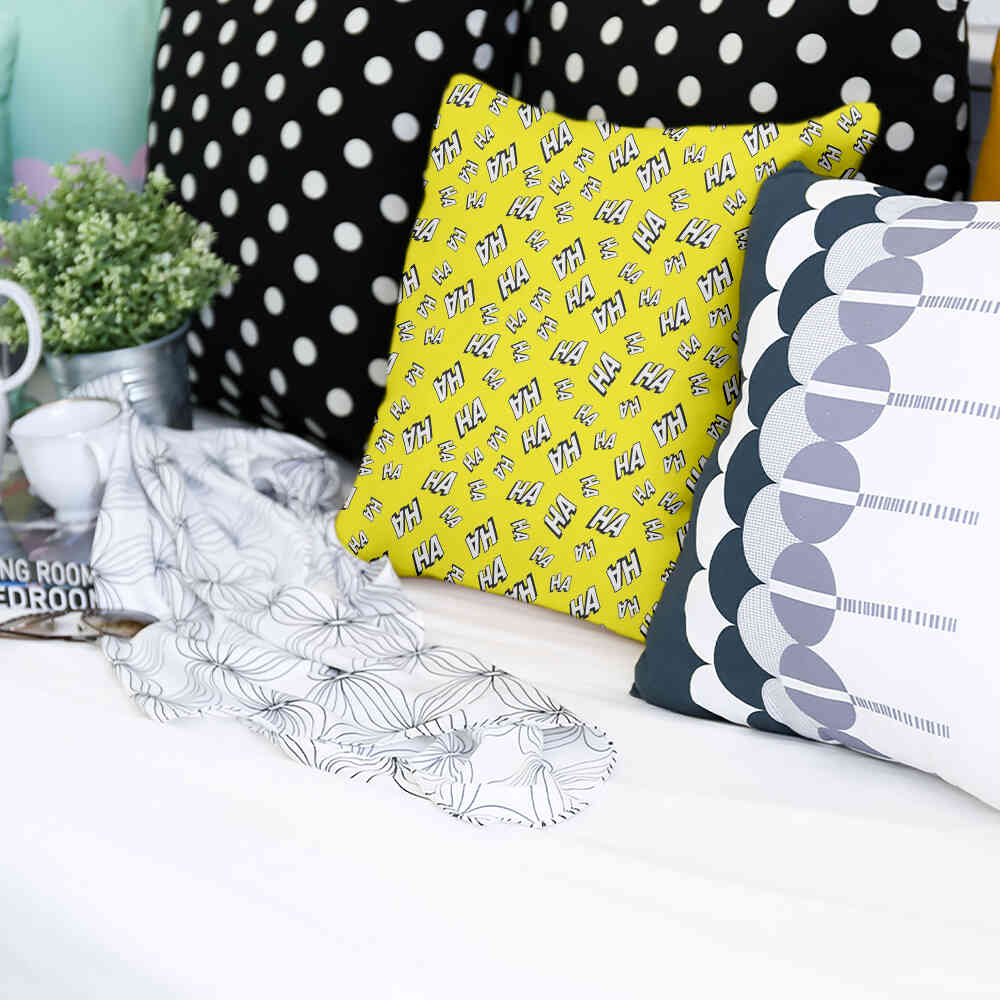 Health Pillow Yellow Ha Ha