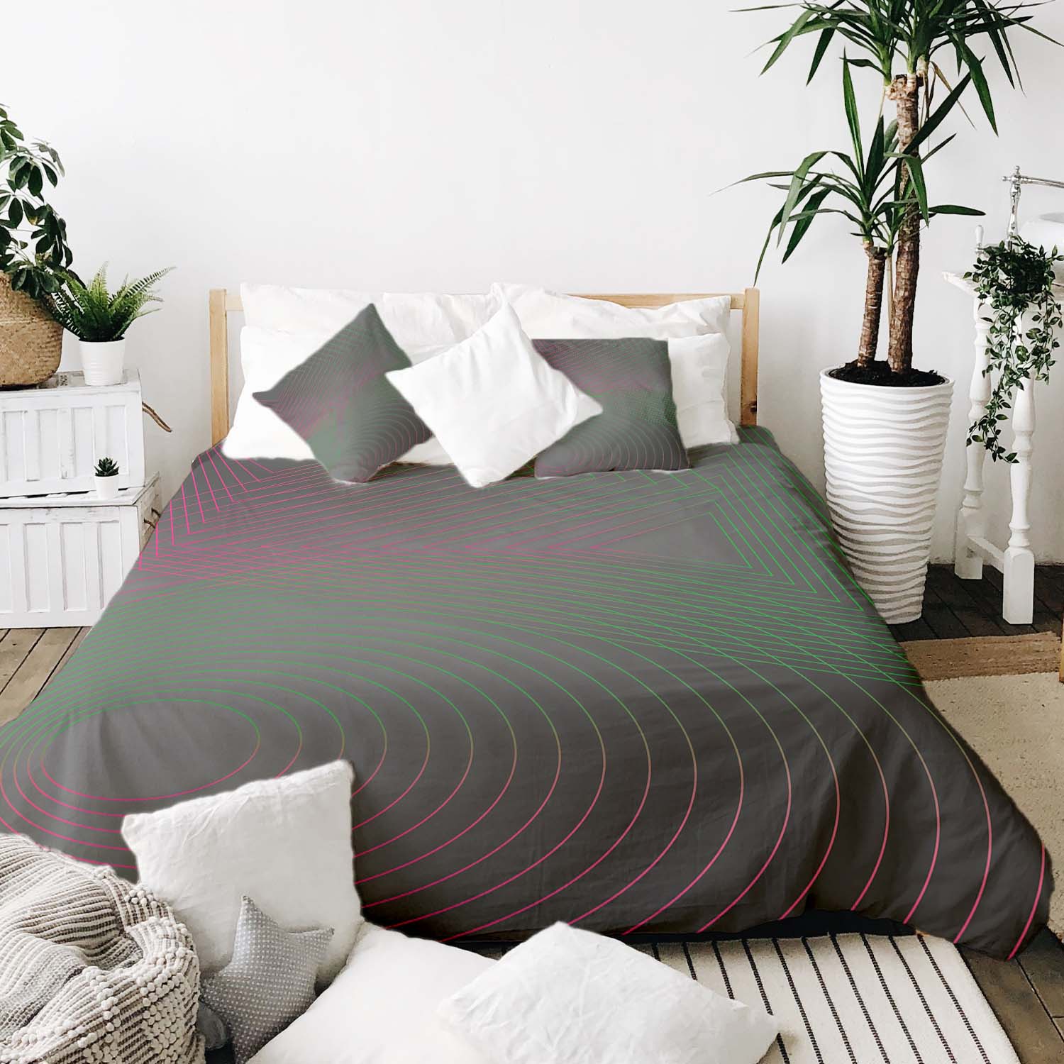 Therapy blankets bedding set gradient shapes