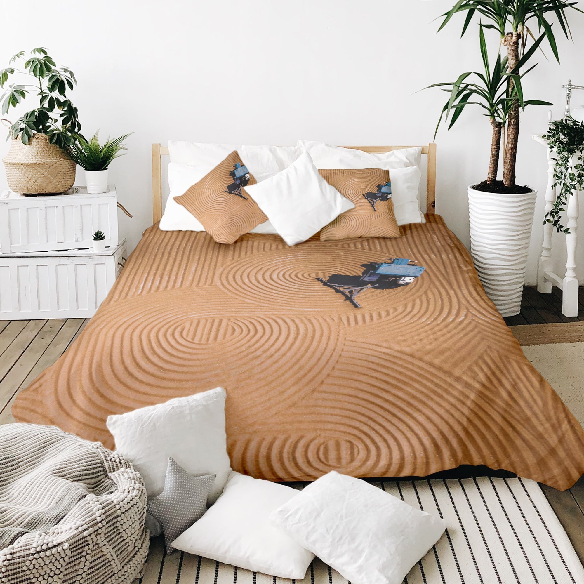 Couverture thérapeutique originale - Housse en coton Cercles dans le champ