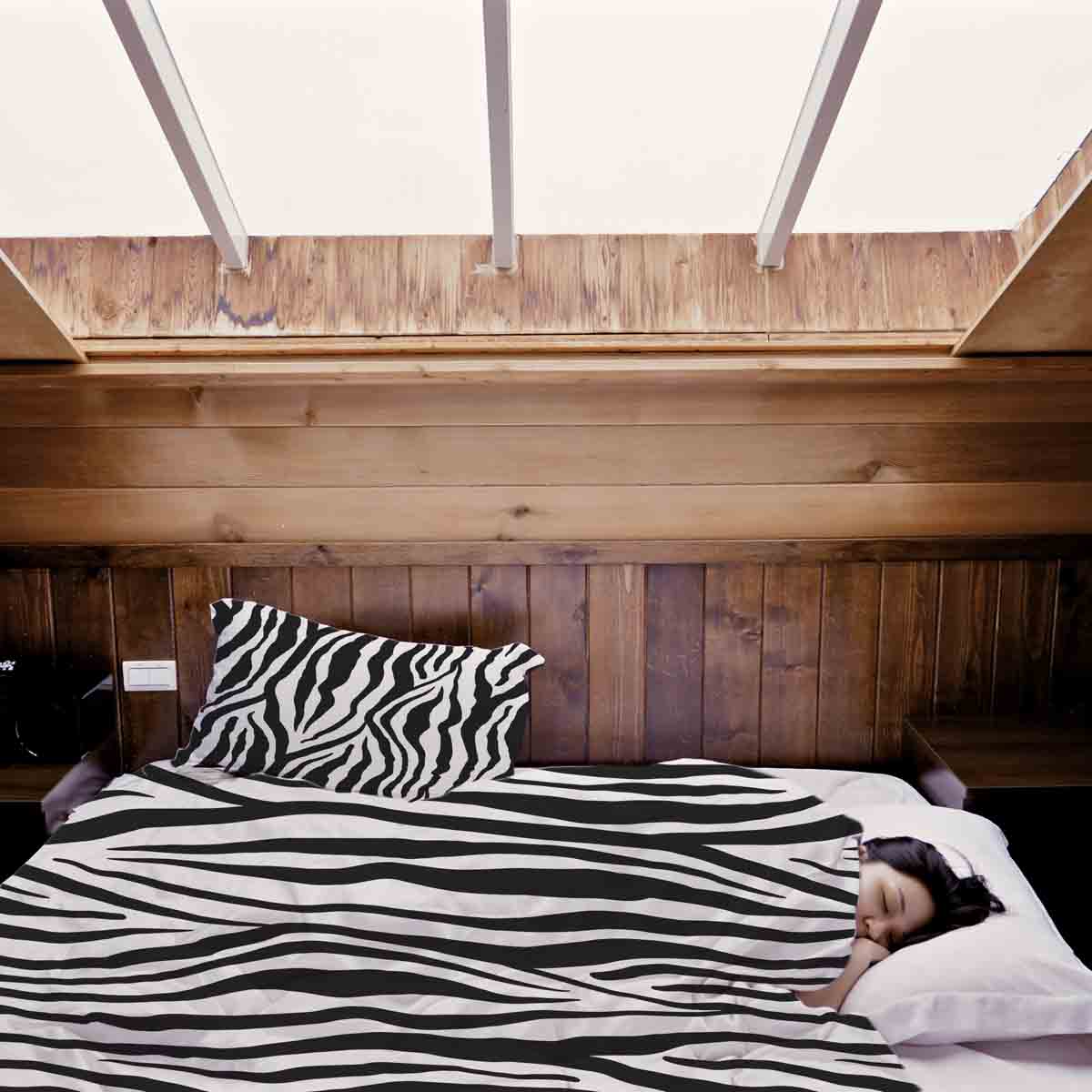 Set copripiumino coperta terapia stampa zebra