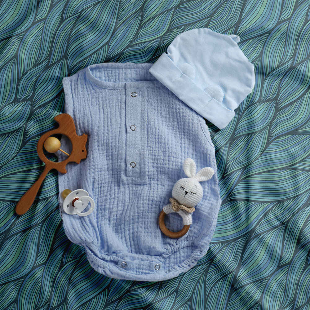 Originele therapiedeken - katoenen hoes geweven groen