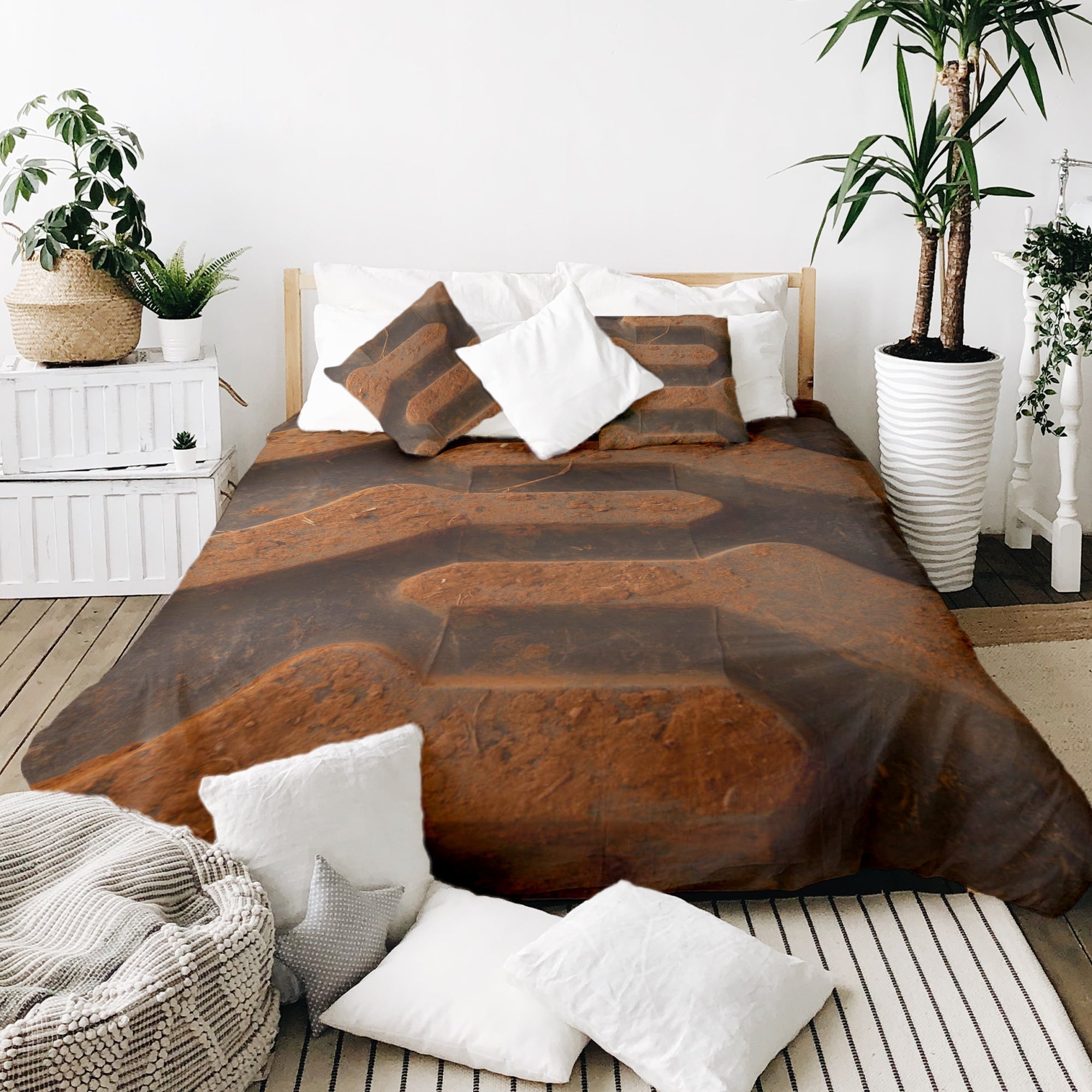 Therapy blankets bedding set brown earth