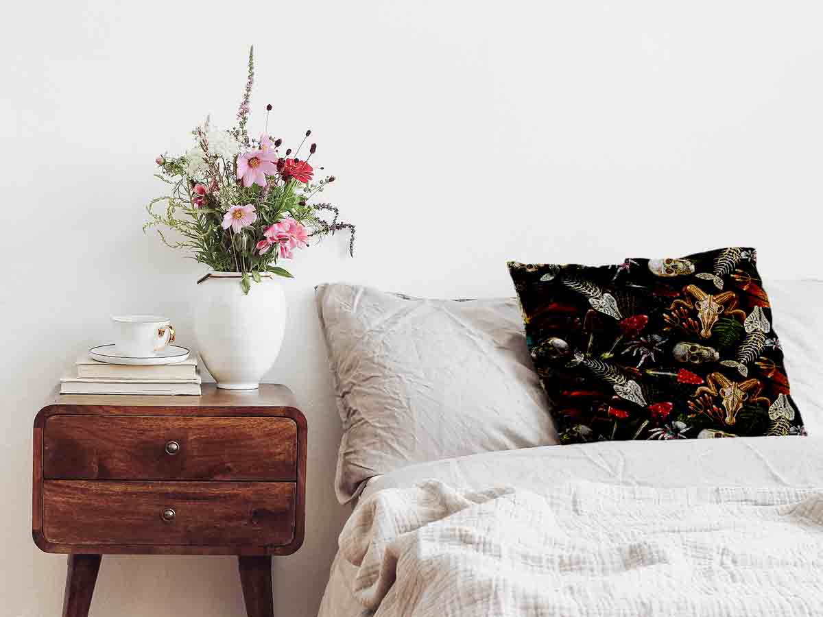 Cuscino salute Halloween scheletro