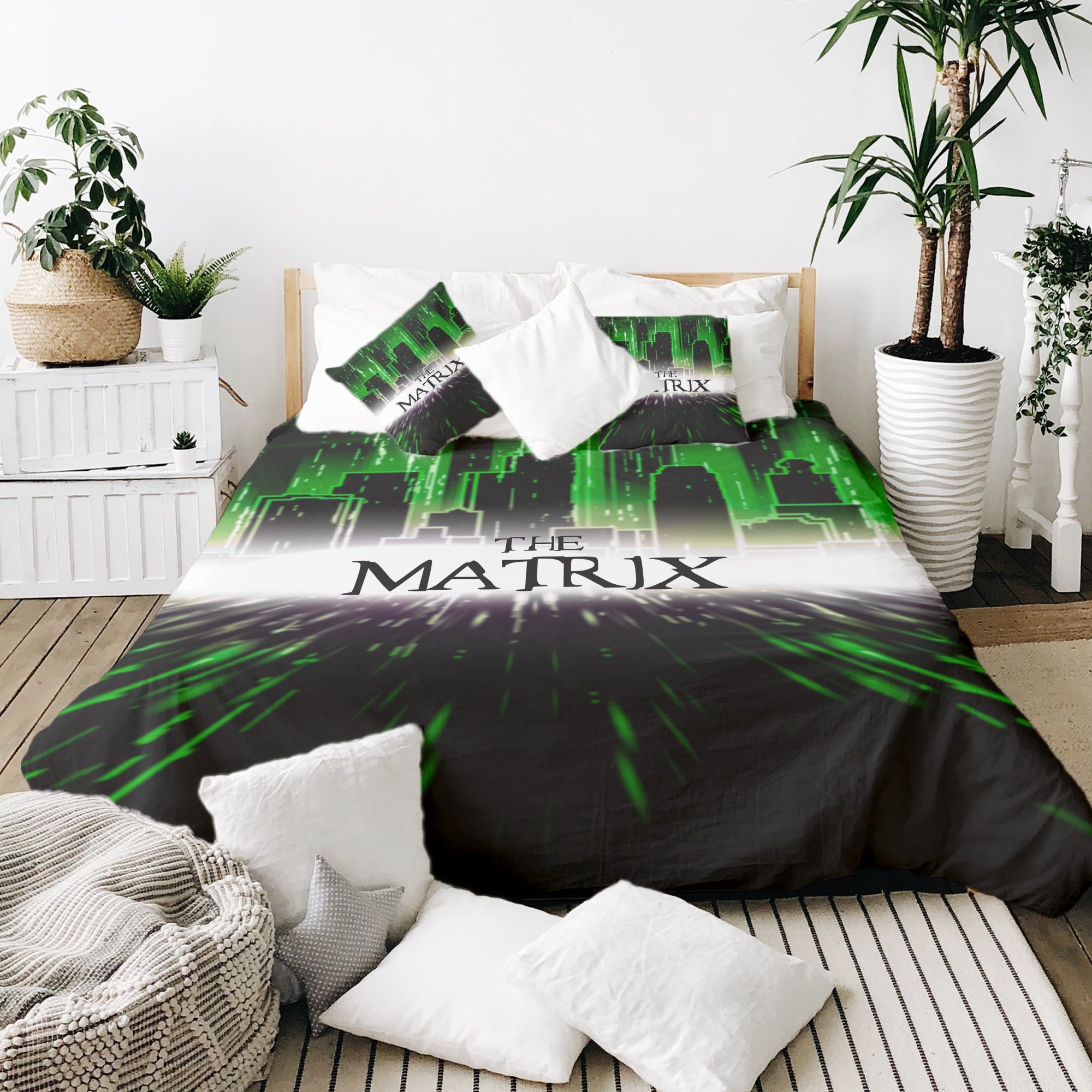 Originele therapiedeken - katoenen hoes stad The Matrix