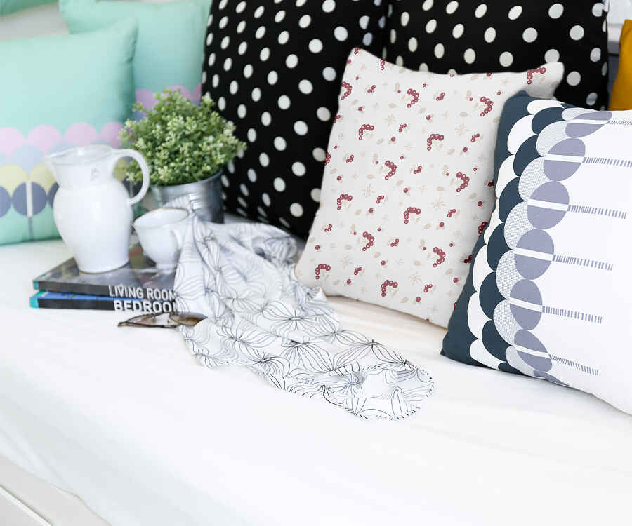 Almohada de salud con arbusto de bayas