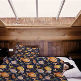Original therapy blanket - cotton cover blue with pumpkins