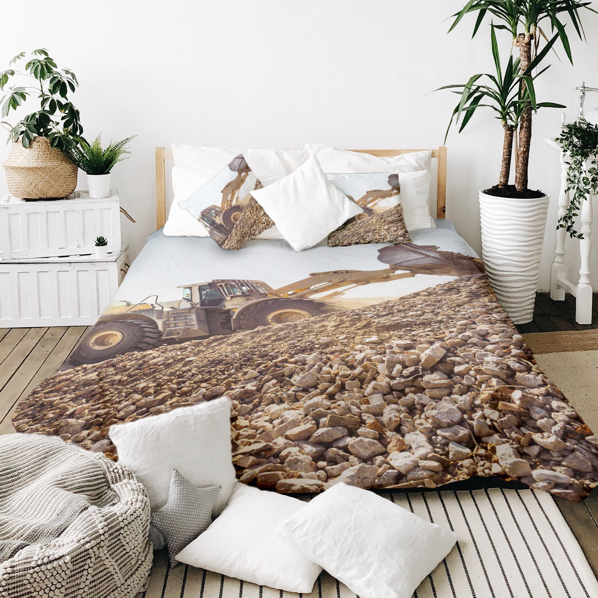 Therapy blankets bedding set tractor on the mountain