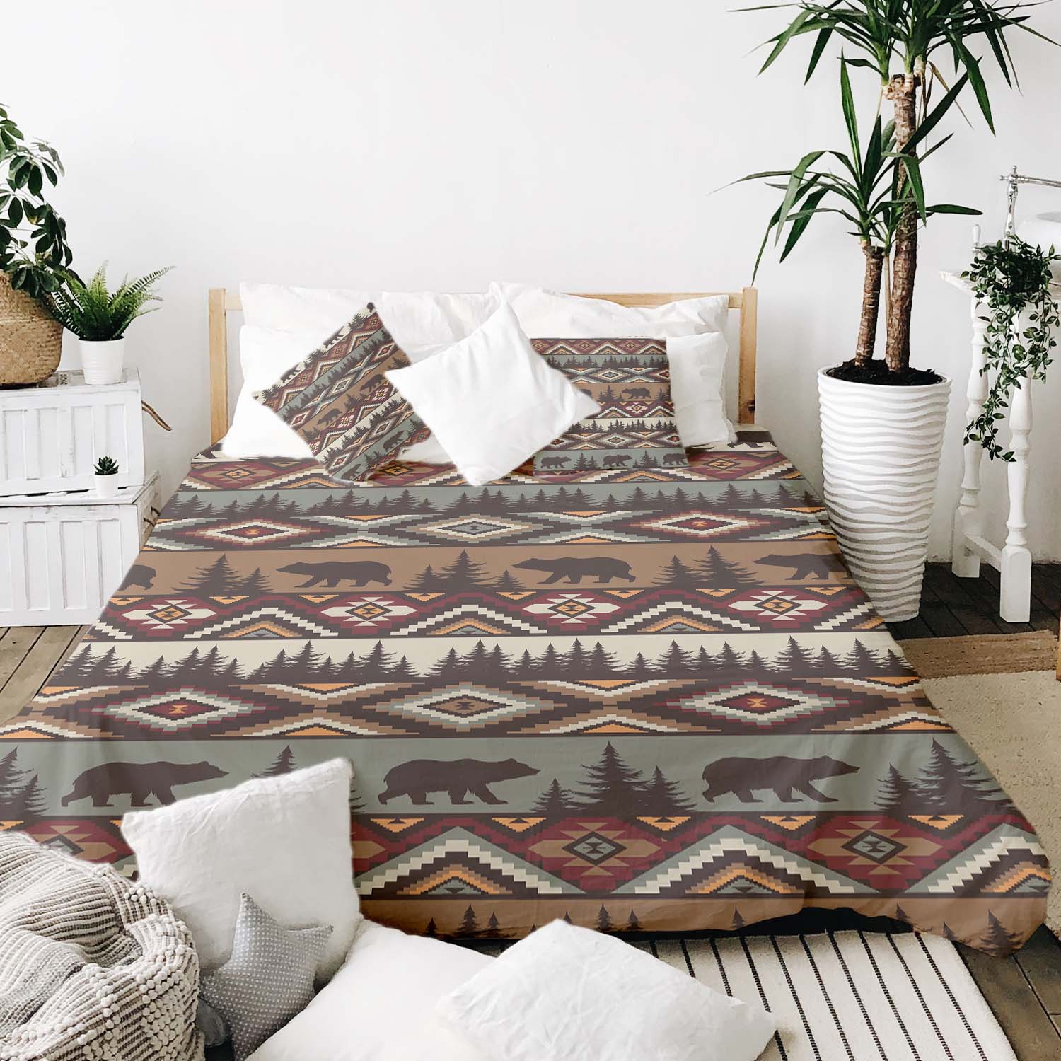 Therapy blankets bedding set brown Norway