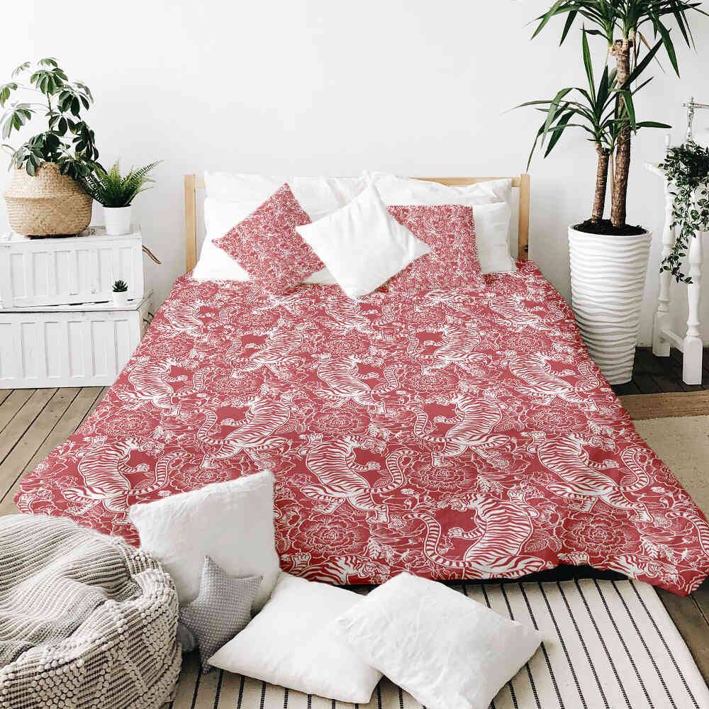 Therapy blankets bedding set Chinese tiger