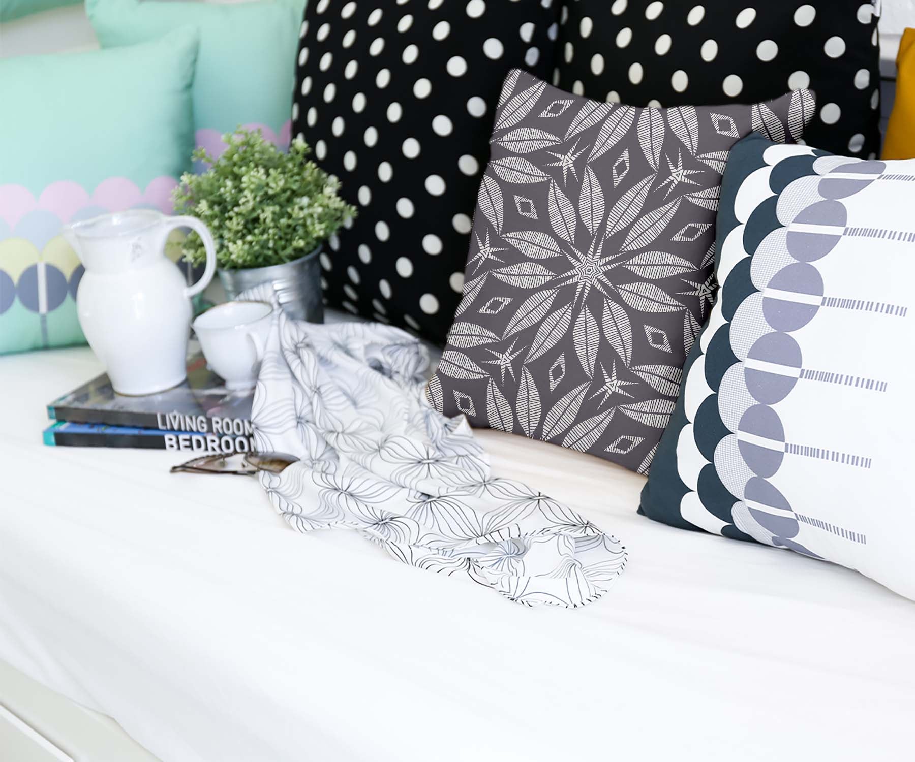 Almohada de salud con gran flor