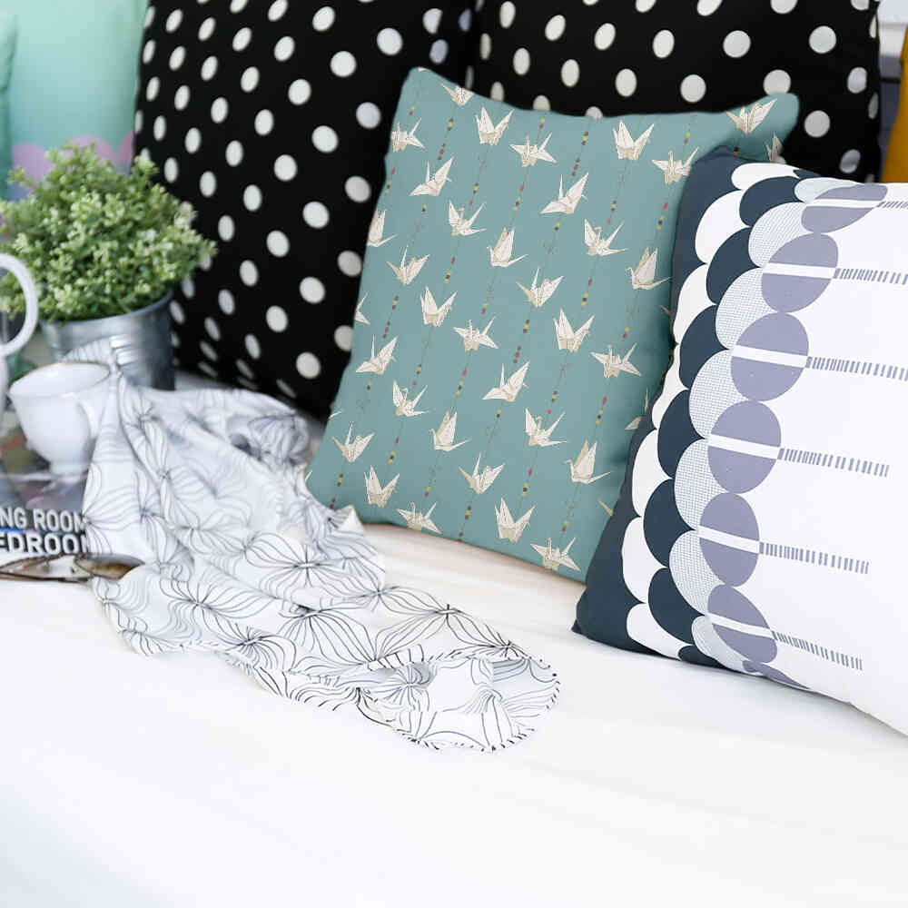 Cuscino salute Origami Cigno