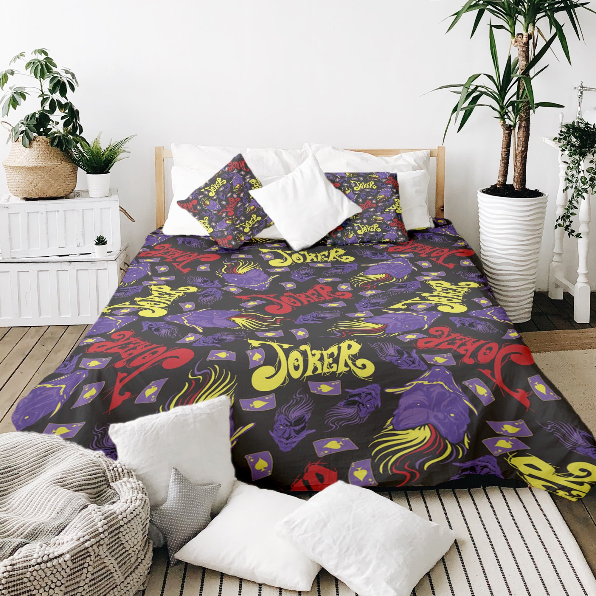Juego de ropa de cama con manta terapéutica Joker
